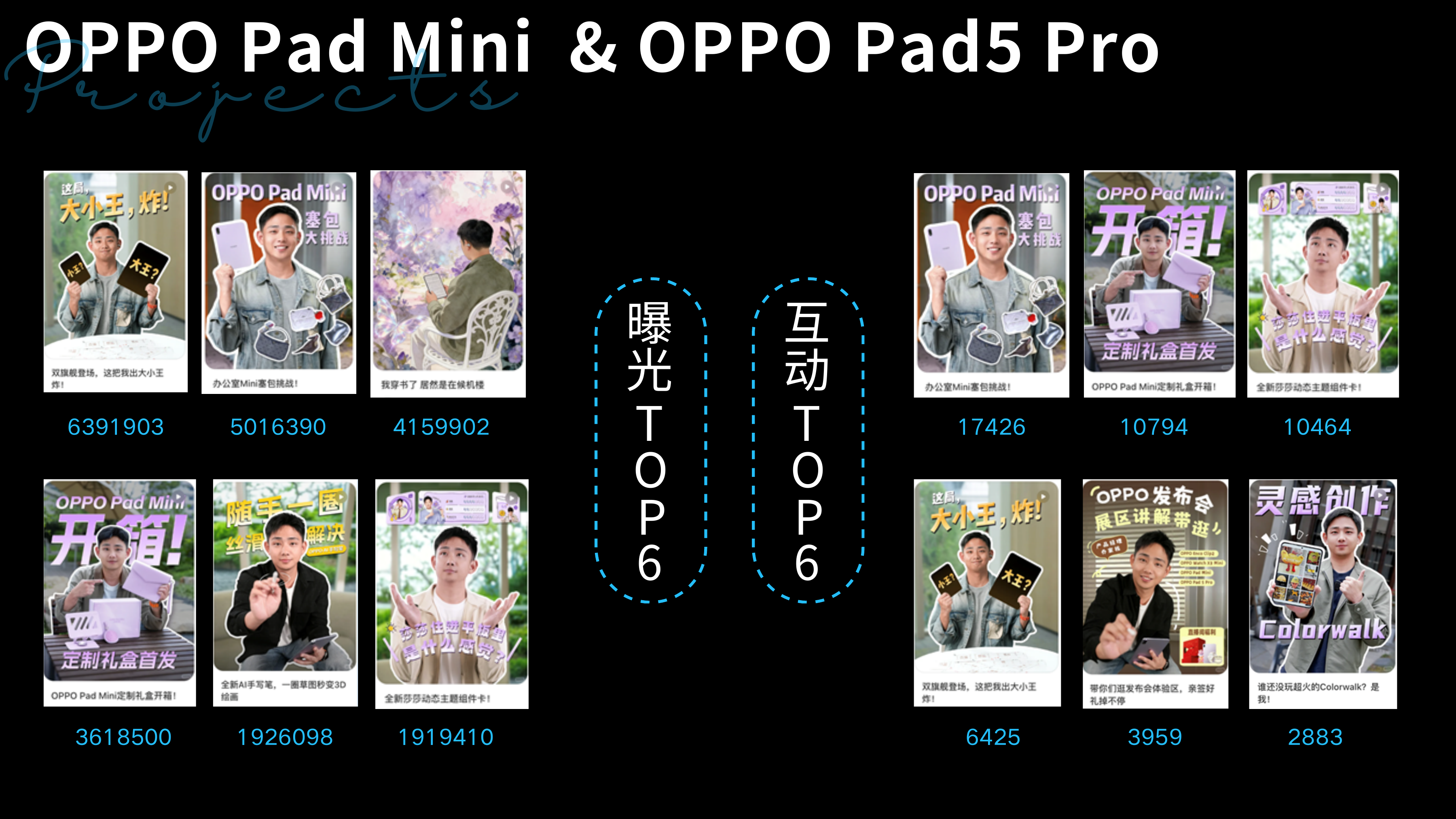 OPPO Pad Mini 与 Pad5 Pro 曝光 TOP6 与互动 TOP6 完整视觉